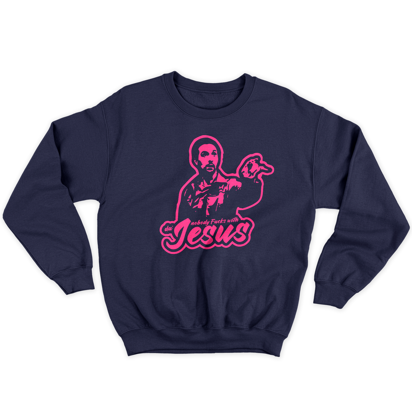 Kintu Felpa Girocollo Unisex NOBOADY F***S WITH JESUS - Big Lebowski