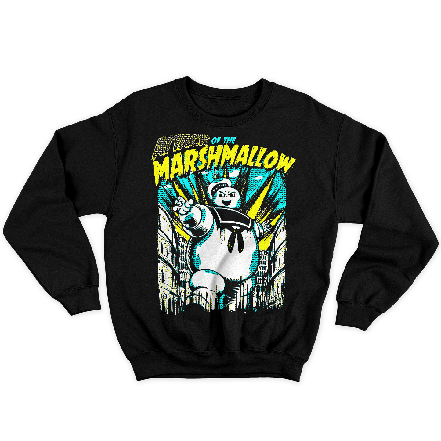 Kintu Felpa Girocollo Unisex MARSHMALLOW ATTACK - Ghostbusters