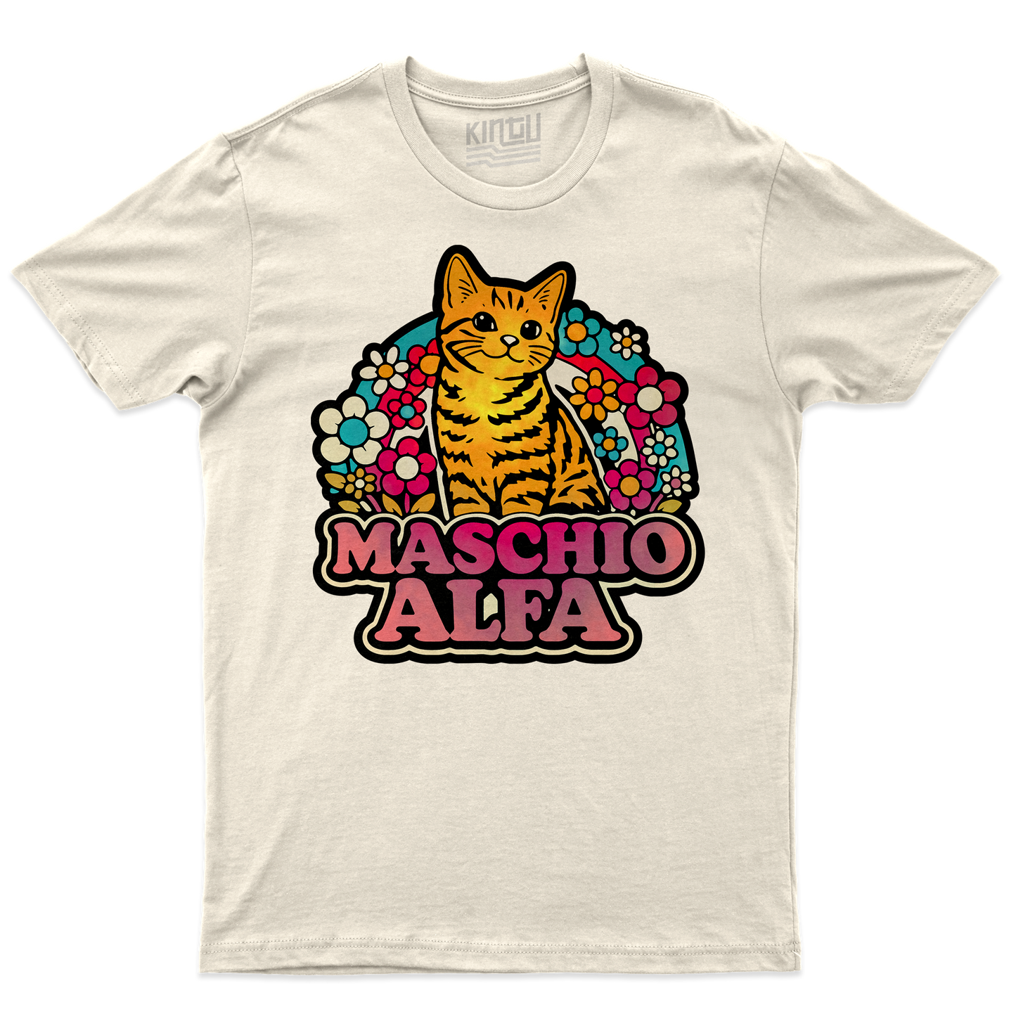 Kintu T-Shirt MASCHIO ALFA - gatto divertente pride