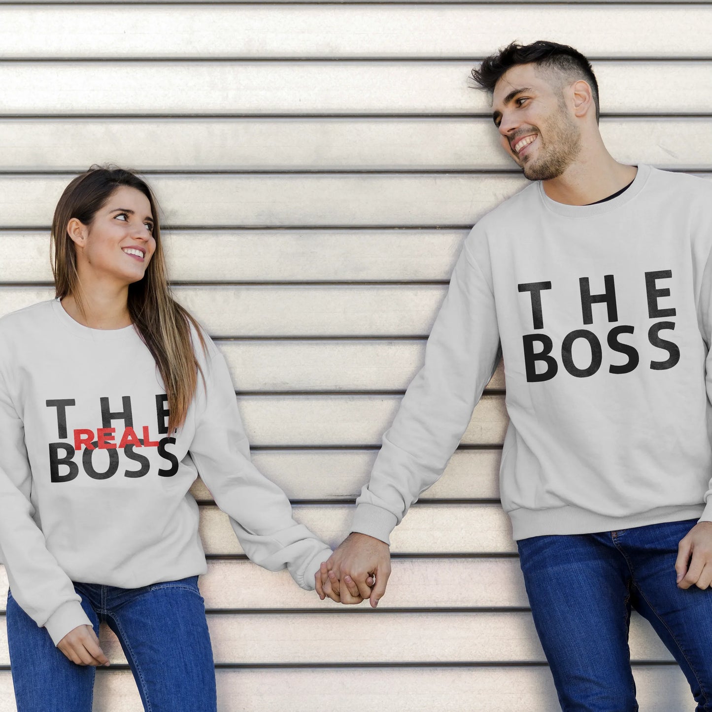 Kintu Felpa Girocollo Unisex San Valentino The Boss - Regalo Di Coppia