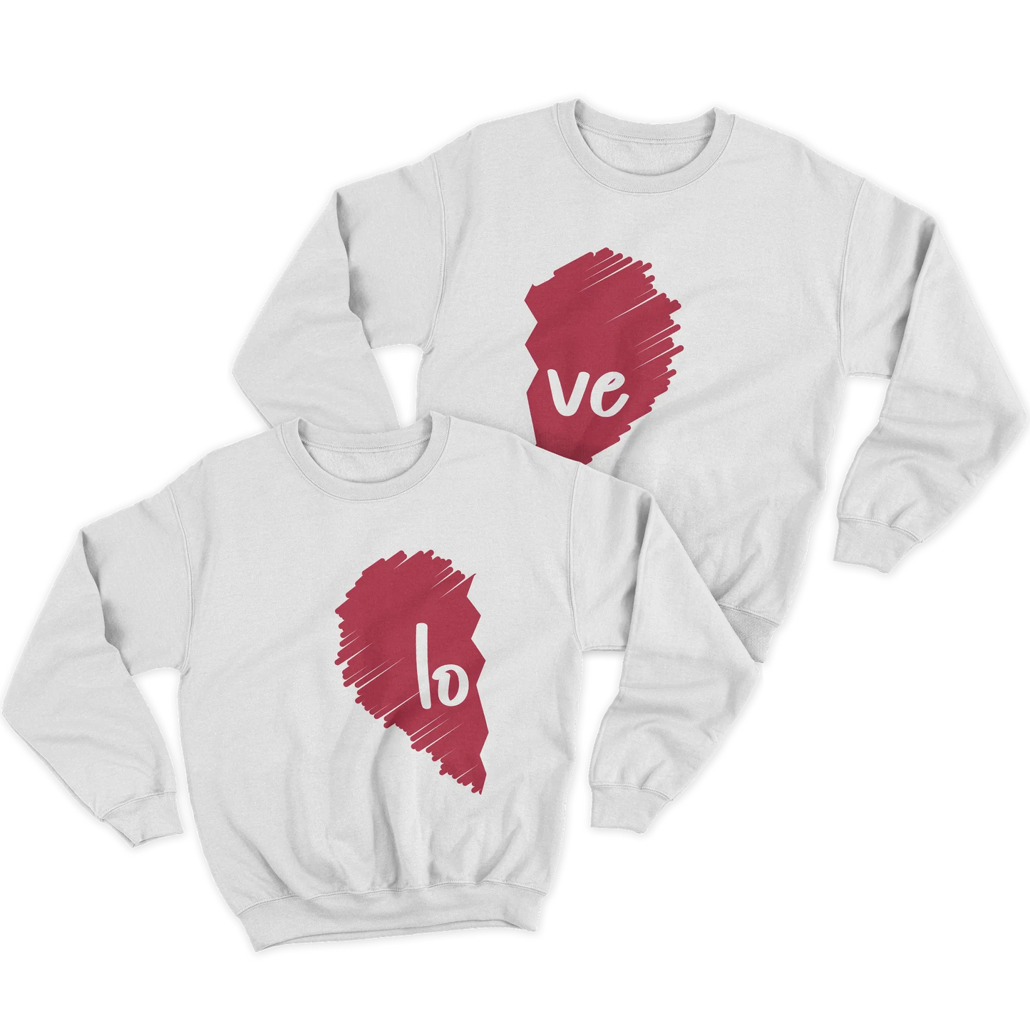 Kintu Felpa Girocollo Unisex San Valentino Love - Regalo Di Coppia