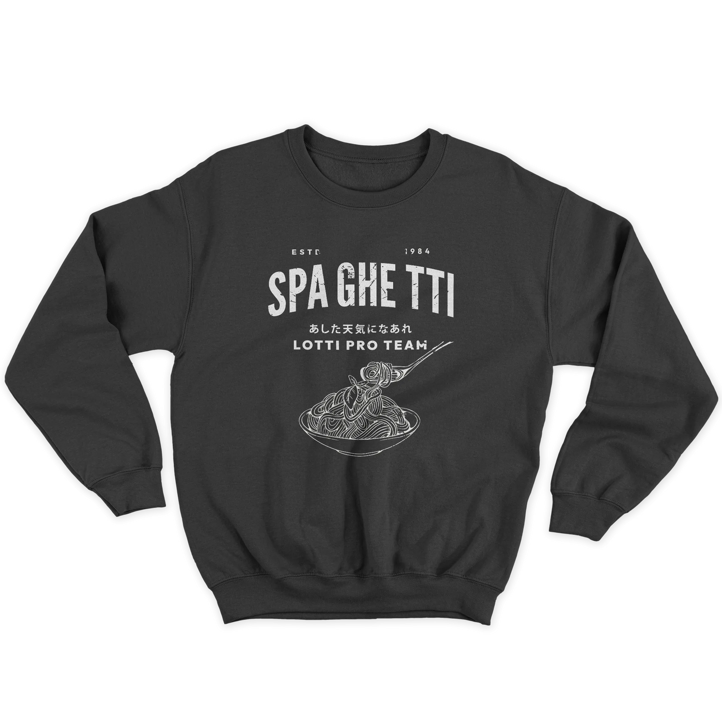 Kintu Felpa Girocollo Unisex Spaghetti Team - Lotti - Tutti In Campo Con Lotti - Anime Manga