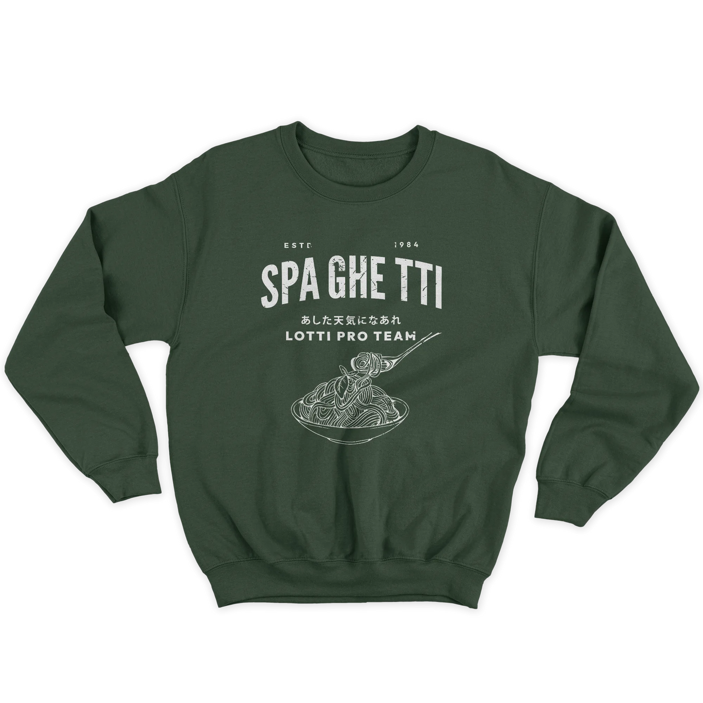 Kintu Felpa Girocollo Unisex Spaghetti Team - Lotti - Tutti In Campo Con Lotti - Anime Manga