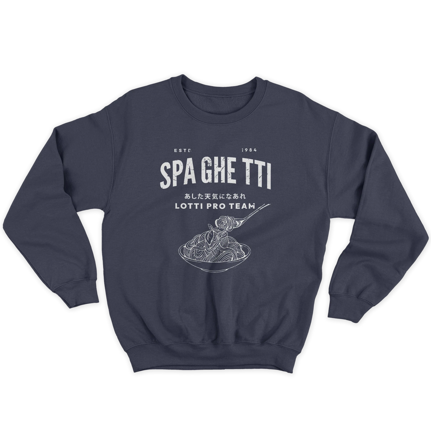 Kintu Felpa Girocollo Unisex Spaghetti Team - Lotti - Tutti In Campo Con Lotti - Anime Manga