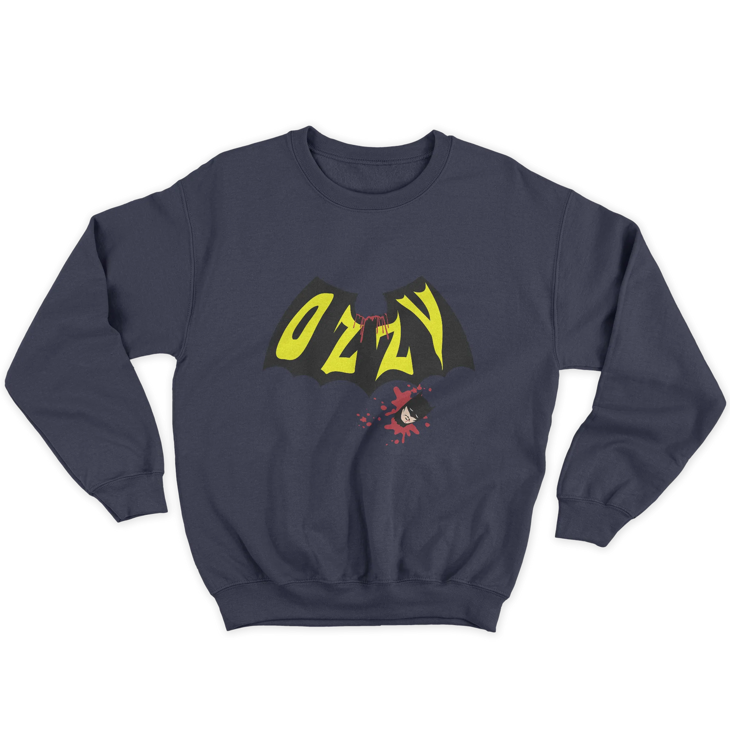 Kintu Felpa Girocollo Unisex Ozzy Vs Batman - Divertente