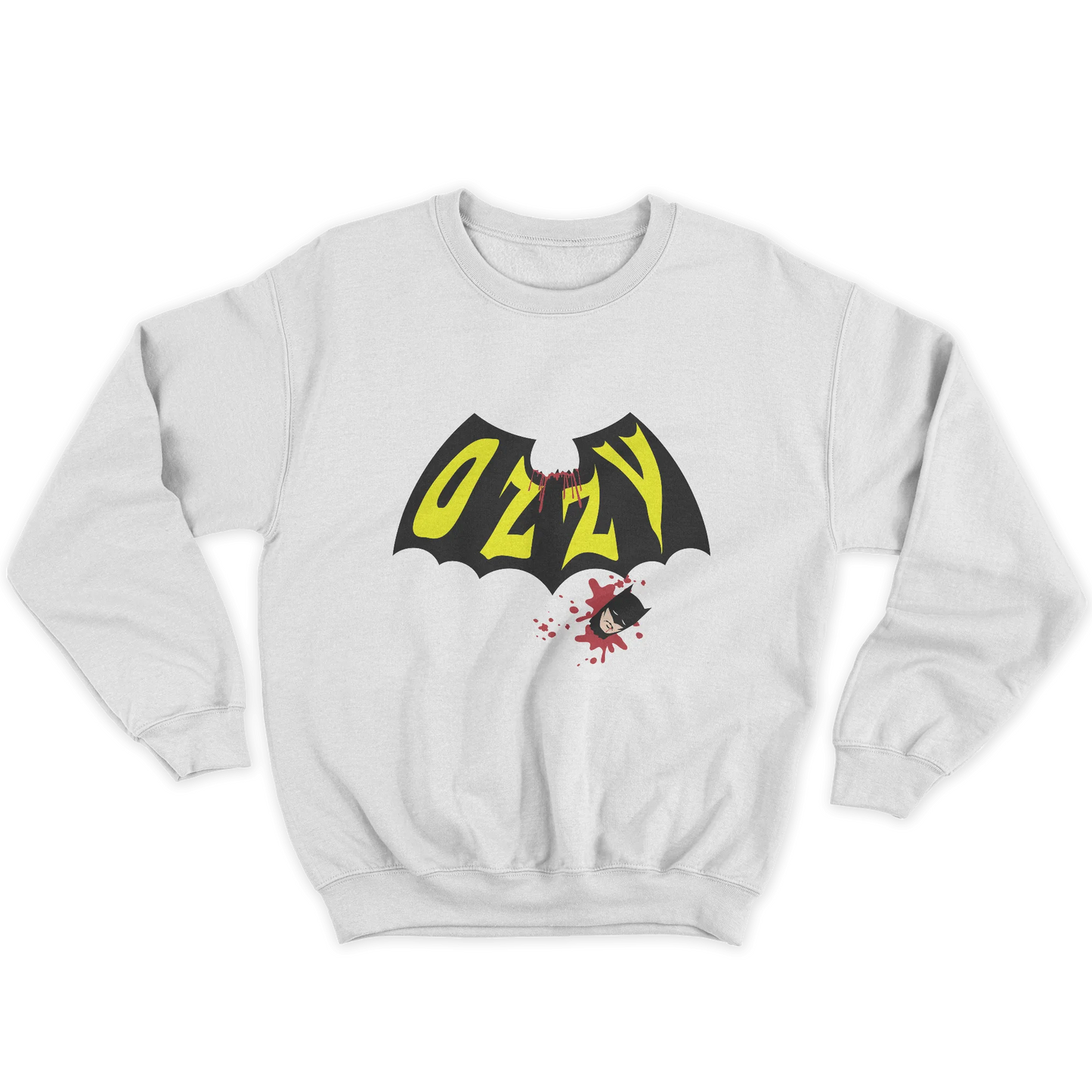 Kintu Felpa Girocollo Unisex Ozzy Vs Batman - Divertente