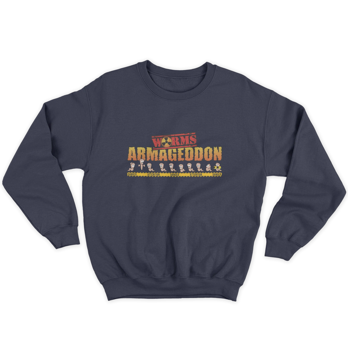 Kintu Felpa Girocollo Unisex Worms Armageddon - Retro Game