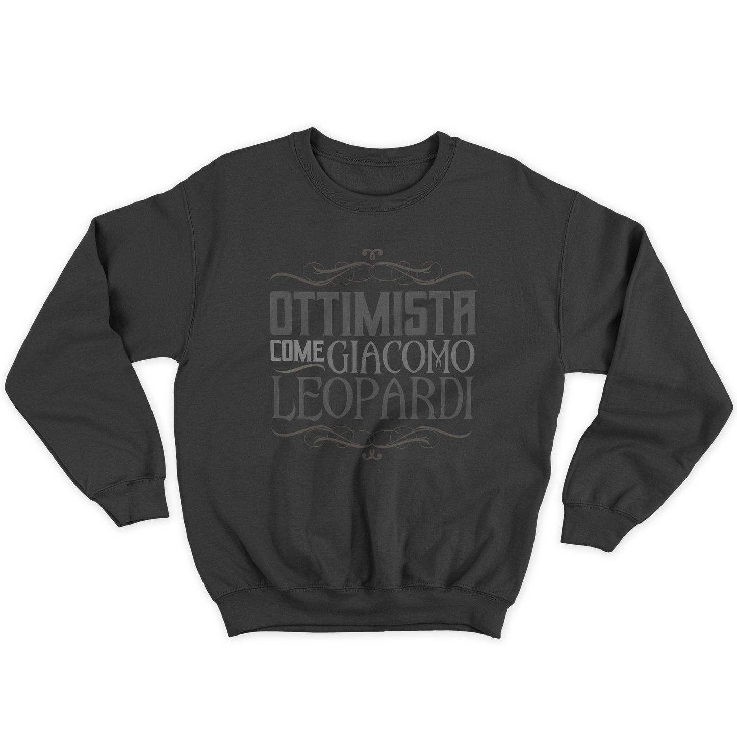 Kintu Felpa Girocollo Unisex Ottimista Come Giacomo Leopardi - Personaggi Famosi
