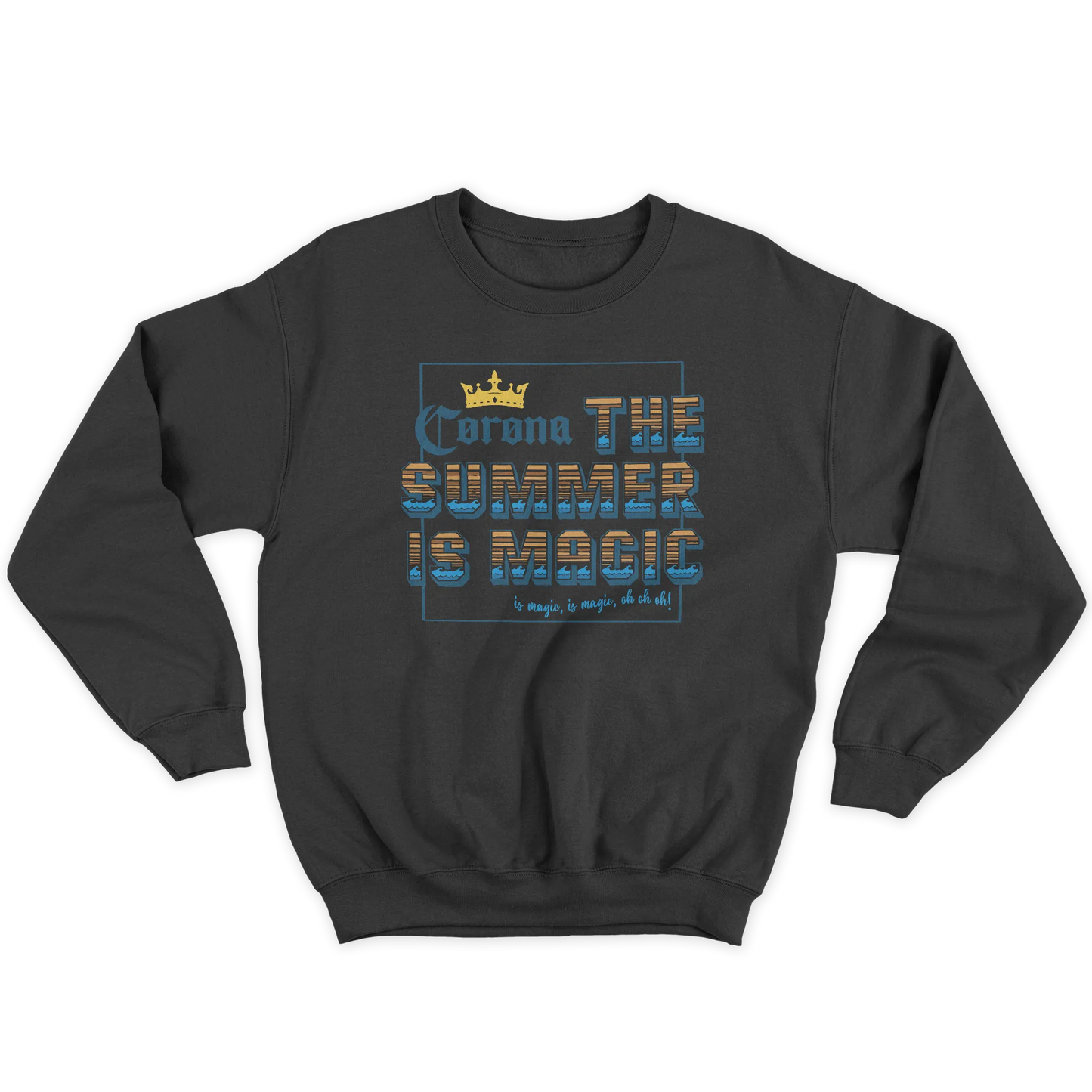 Kintu Felpa Girocollo Unisex The Summer Is Magic - Musica - Dance - Anni 90 - Corona