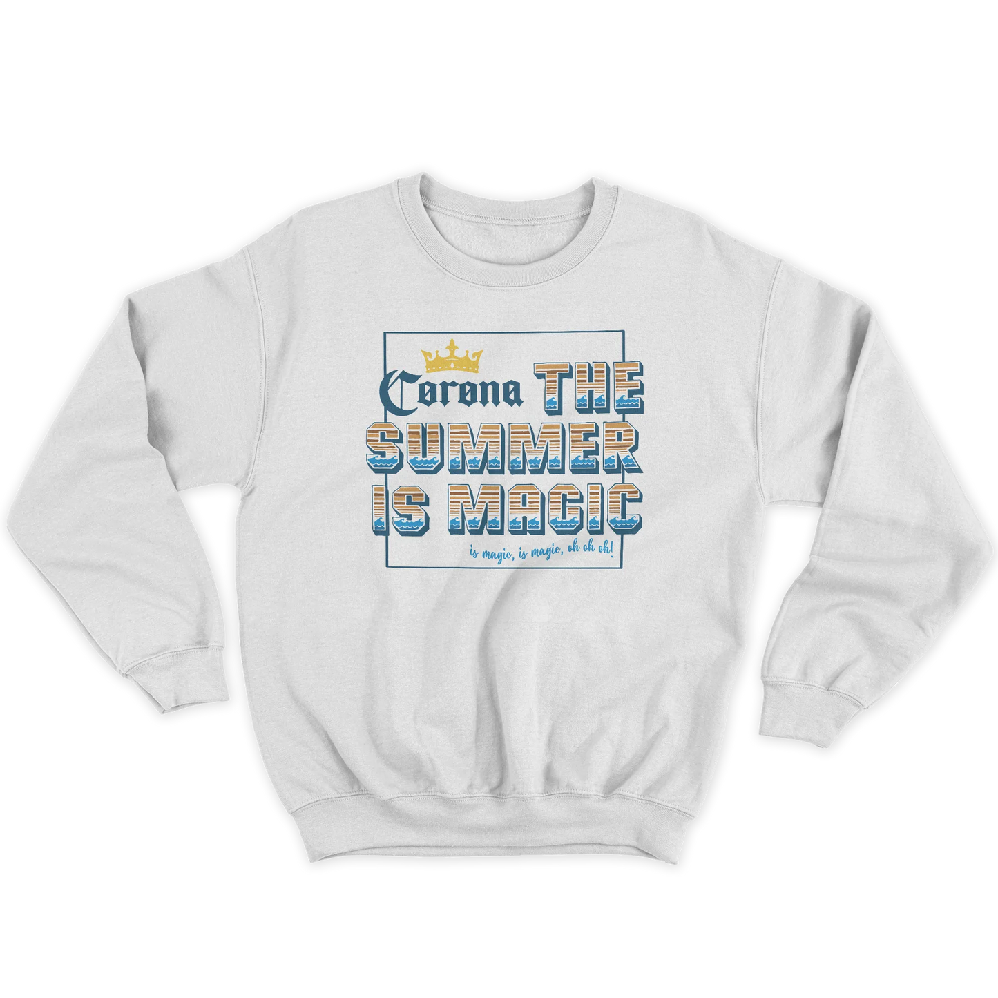 Kintu Felpa Girocollo Unisex The Summer Is Magic - Musica - Dance - Anni 90 - Corona
