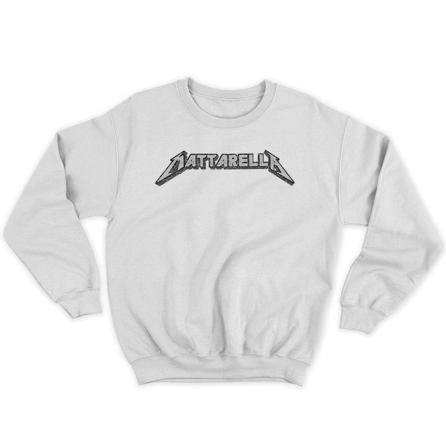 Kintu Felpa Girocollo Unisex Mattarella Metallica - Divertente - Politica - Musica - Personaggi Famosi