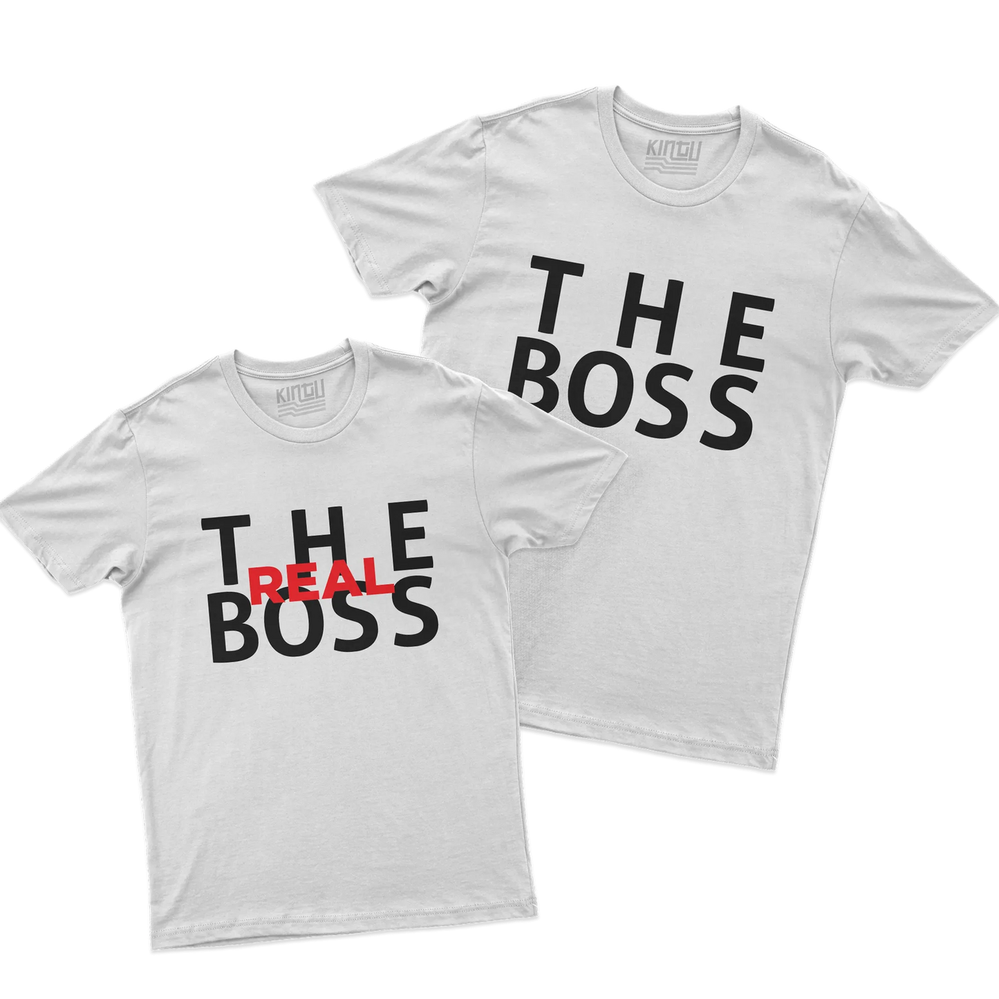 Kintu T-shirt San Valentino The Boss - The Real Boss - Regalo di Coppia
