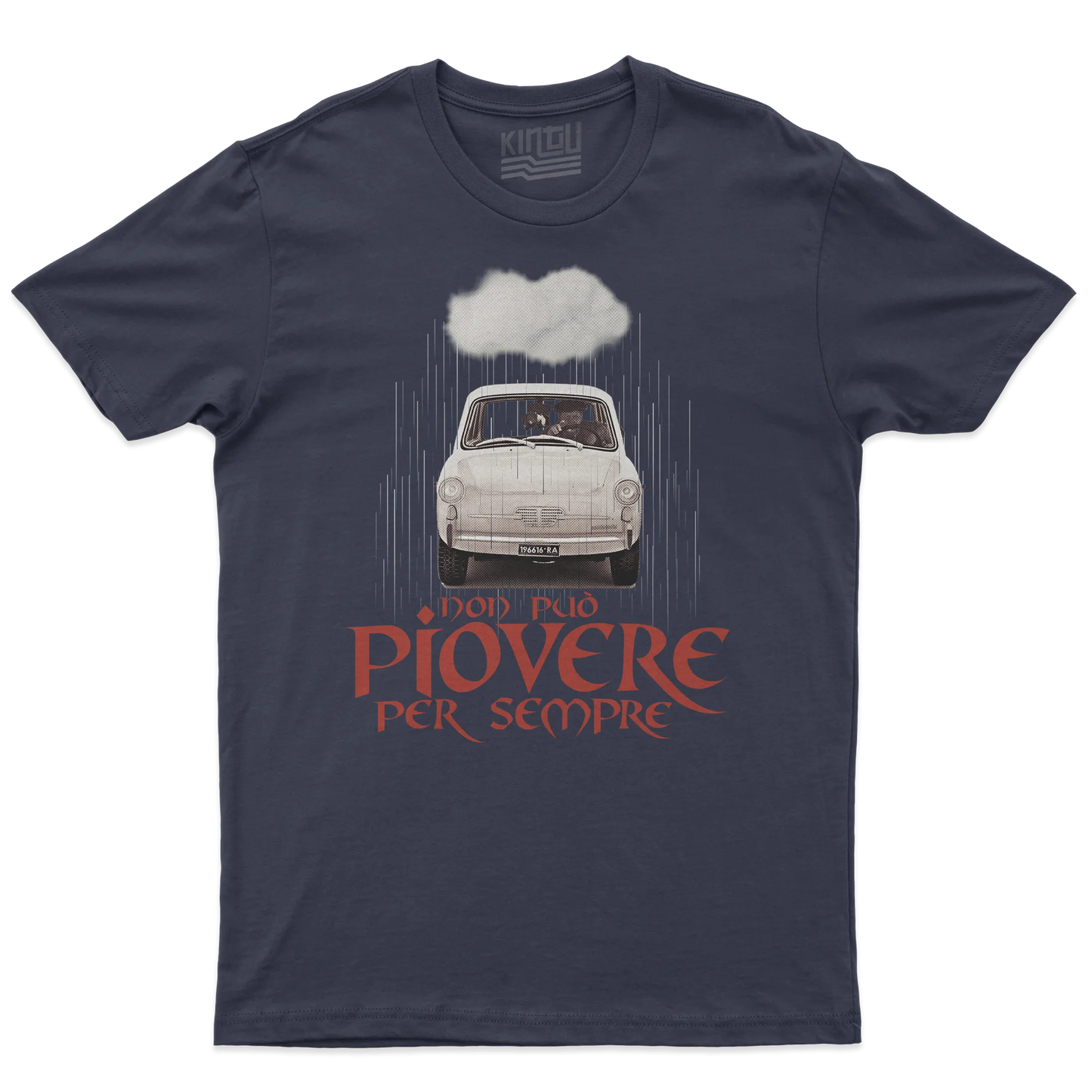Kintu T-shirt Fantozzi Il Corvo - Non Può Piovere Per Sempre - Divertente - Film