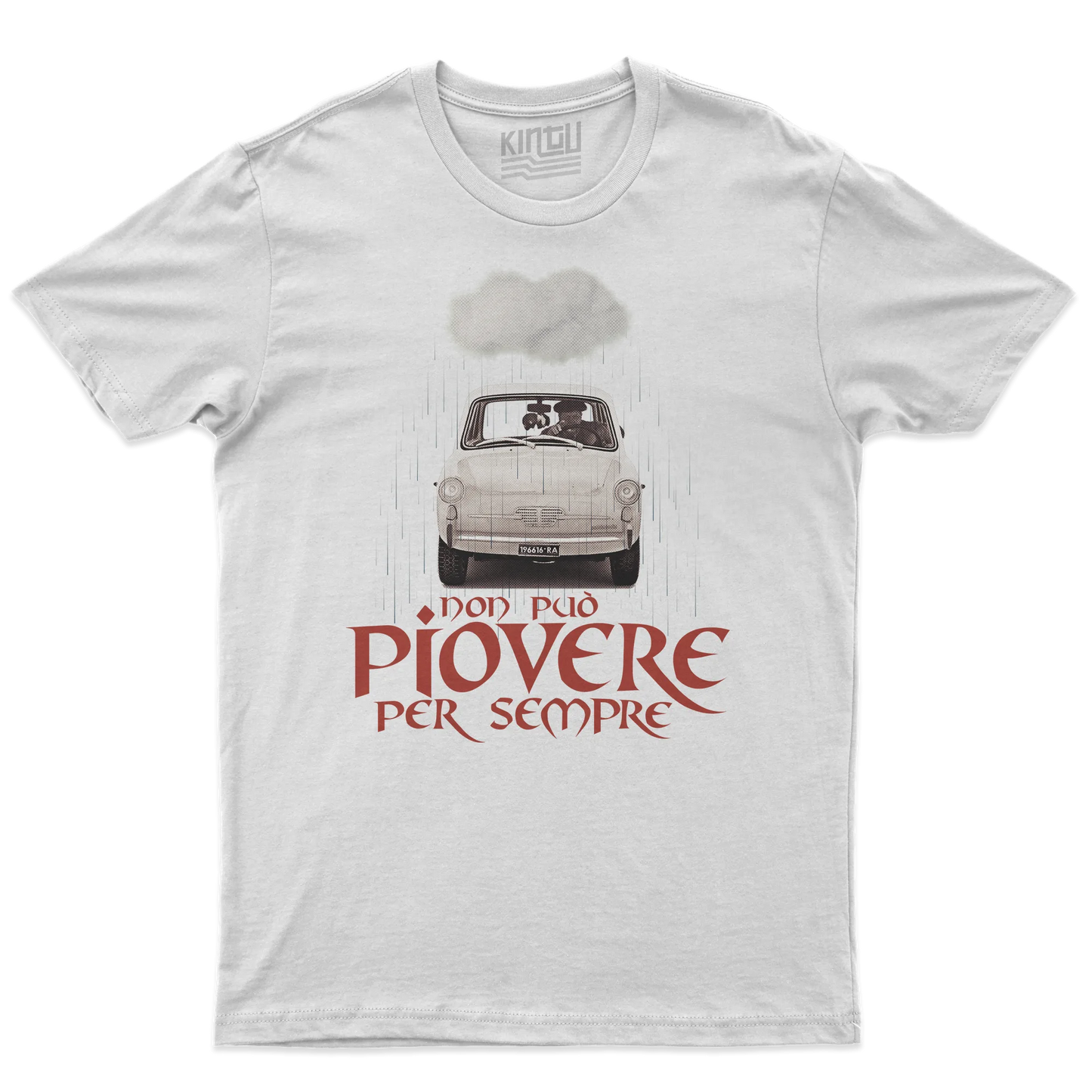 Kintu T-shirt Fantozzi Il Corvo - Non Può Piovere Per Sempre - Divertente - Film
