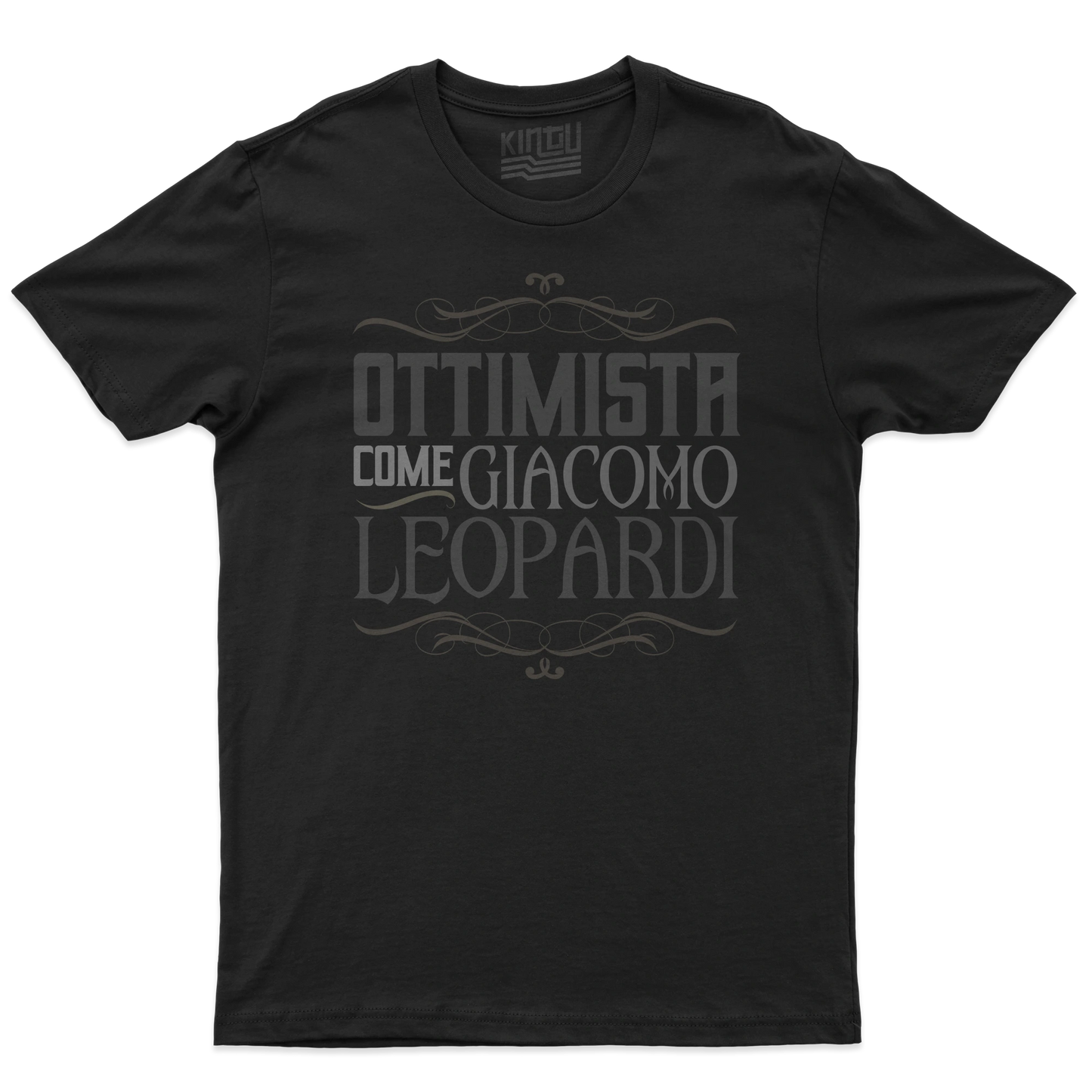 Kintu T-shirt Ottimista Come Giacomo Leopardi - Personaggi Famosi