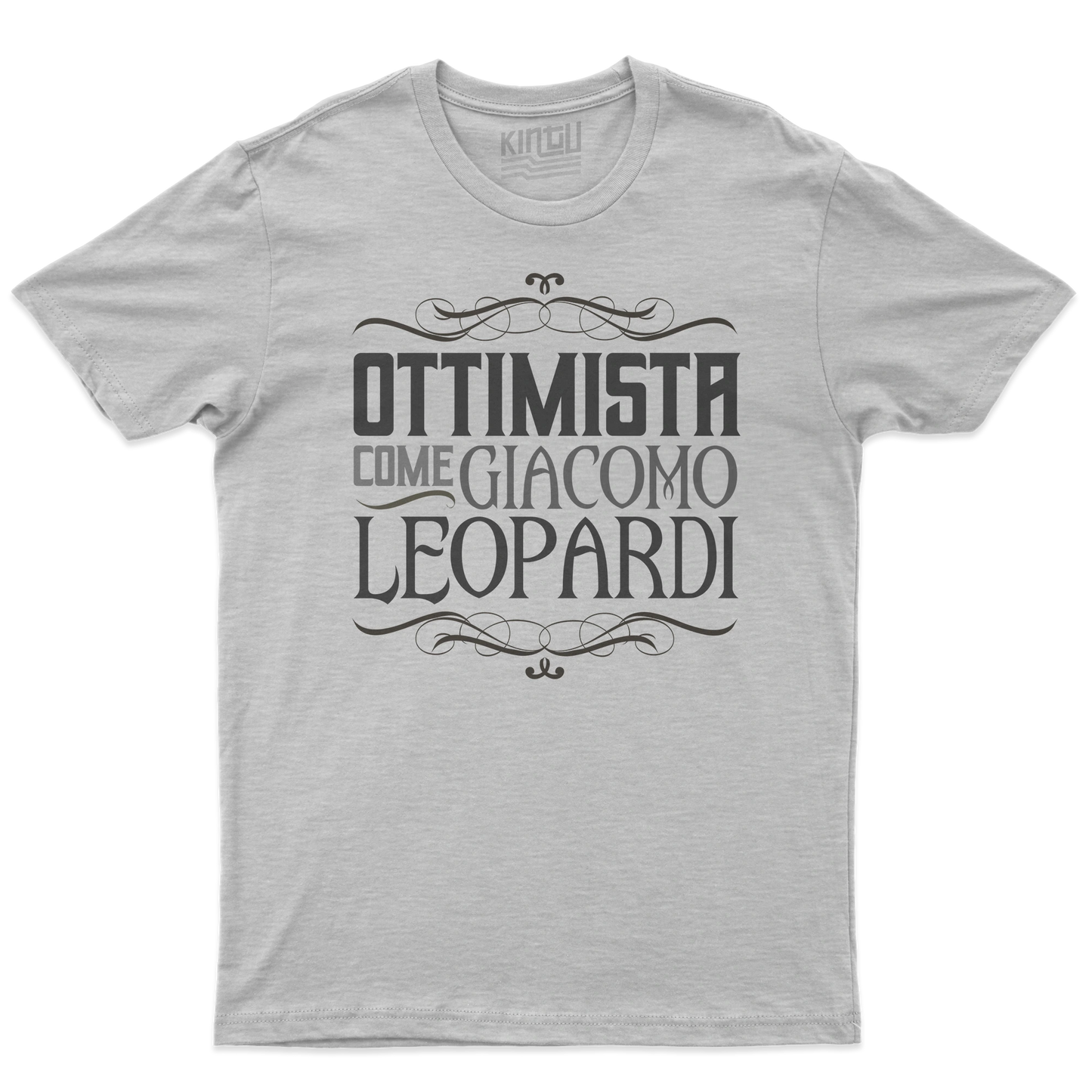 Kintu T-shirt Ottimista Come Giacomo Leopardi - Personaggi Famosi