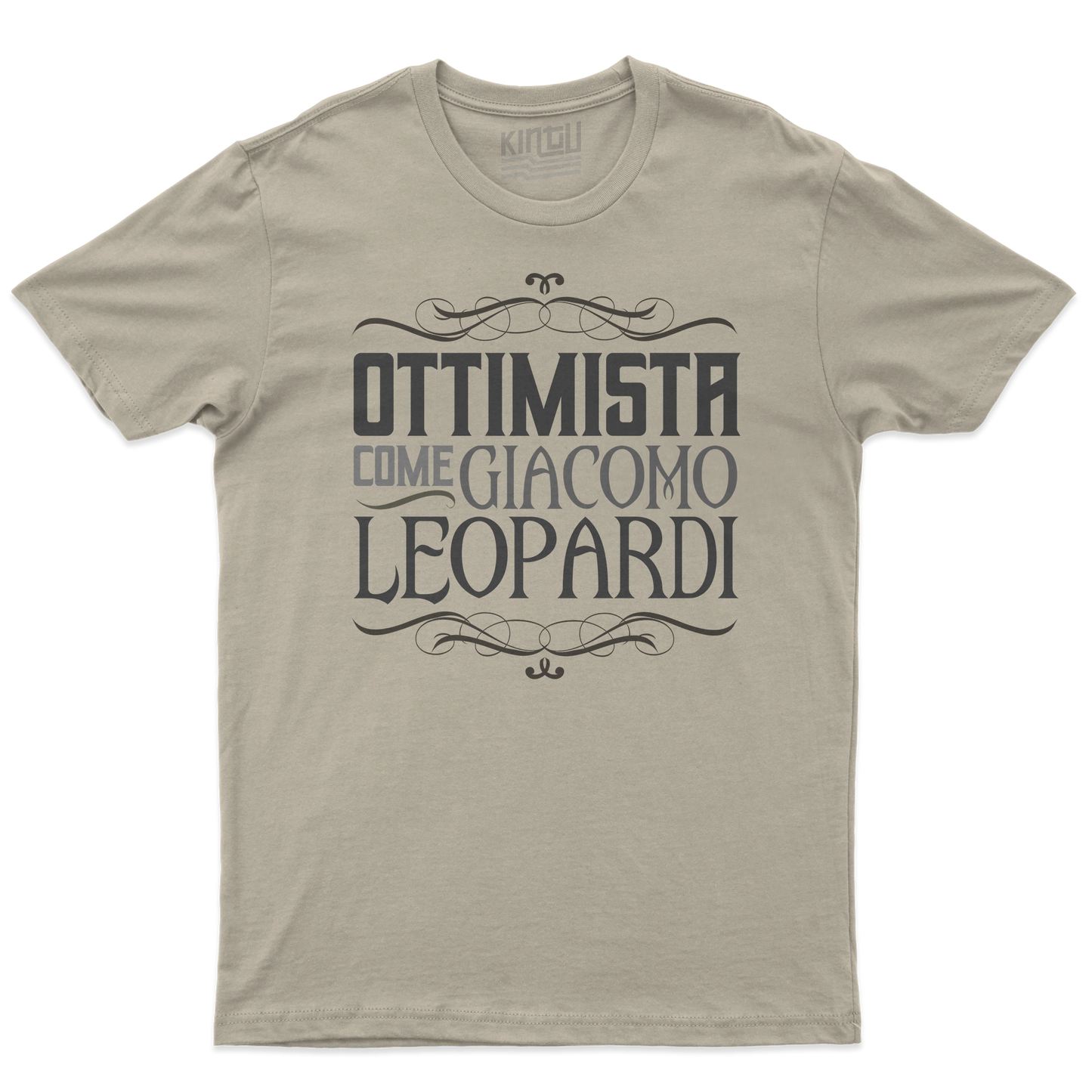 Kintu T-shirt Ottimista Come Giacomo Leopardi - Personaggi Famosi