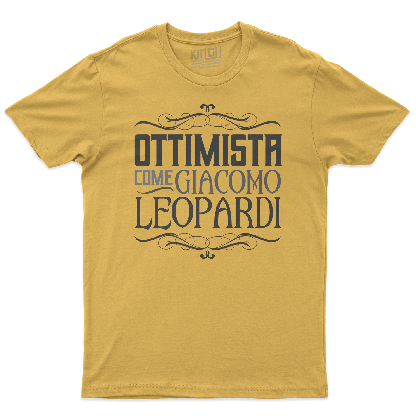 Kintu T-shirt Ottimista Come Giacomo Leopardi - Personaggi Famosi