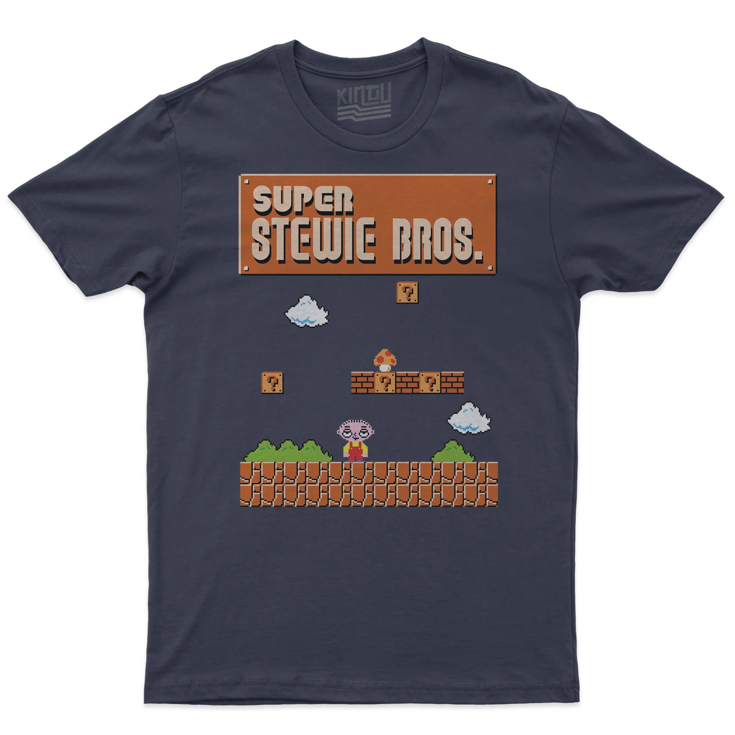 Kintu T-shirt Super Stewie Bros - Cartoon - Retro Game