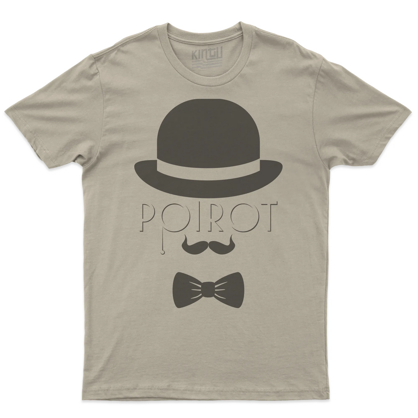 Kintu T-shirt Poirot Minimal - Agatha Christie - Giallo - Serie Tv