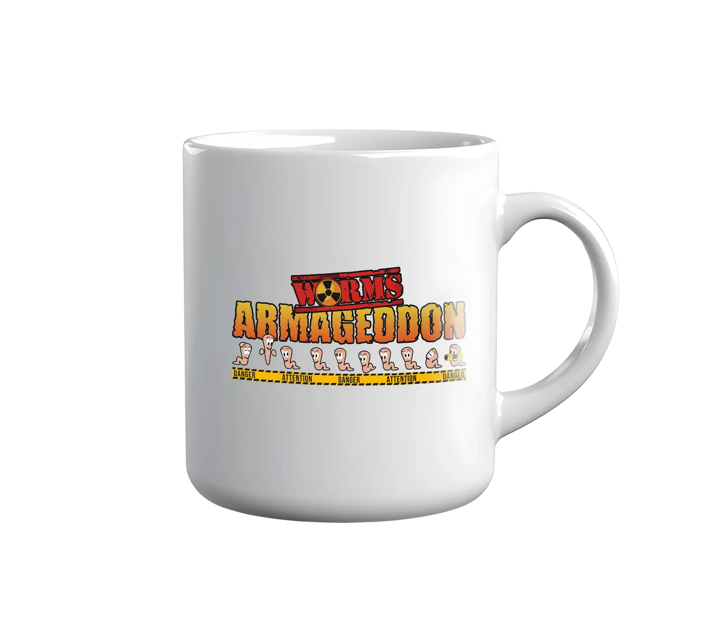 Kintu Tazza In Ceramica Worms Armageddon - Retro Game