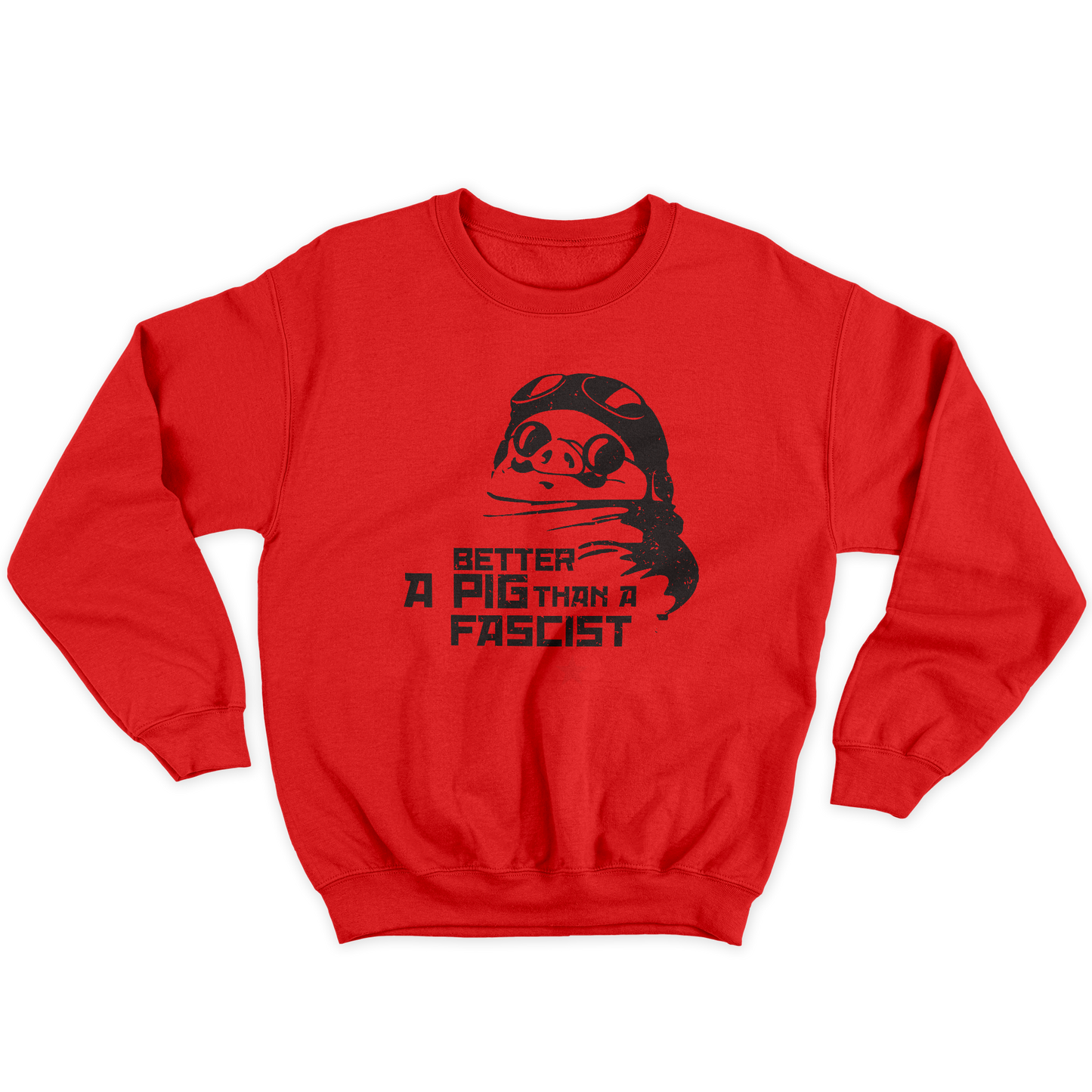 Kintu Felpa Girocollo Unisex Porco Rosso Antifa