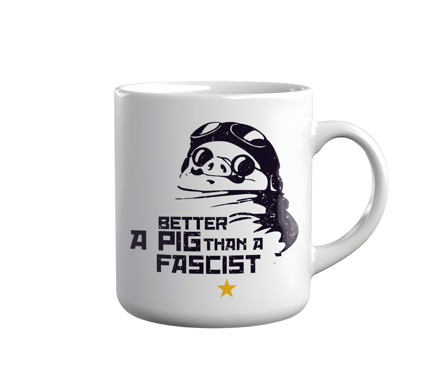Kintu Tazza In Ceramica Porco Rosso Antifa
