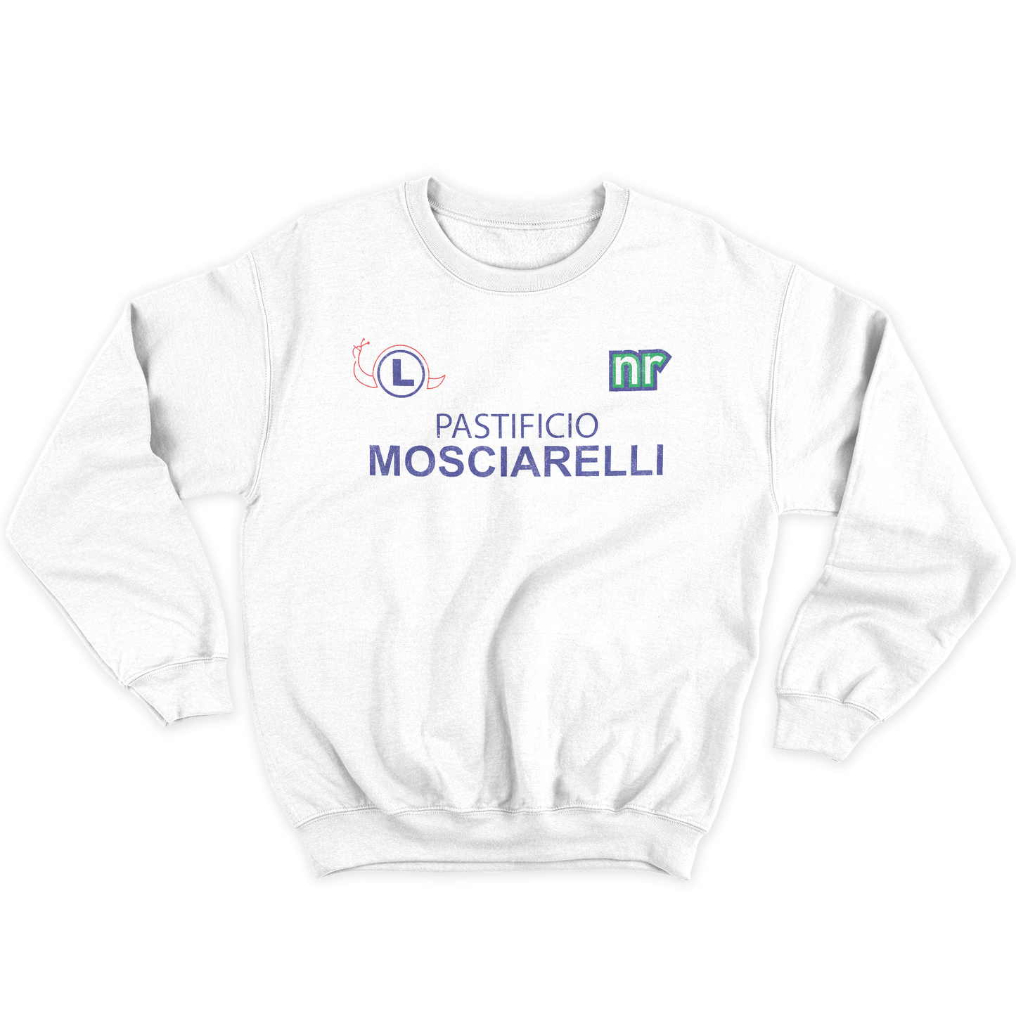 Kintu Felpa Girocollo Unisex Longobarda mosciarelli - Effetto Vintage