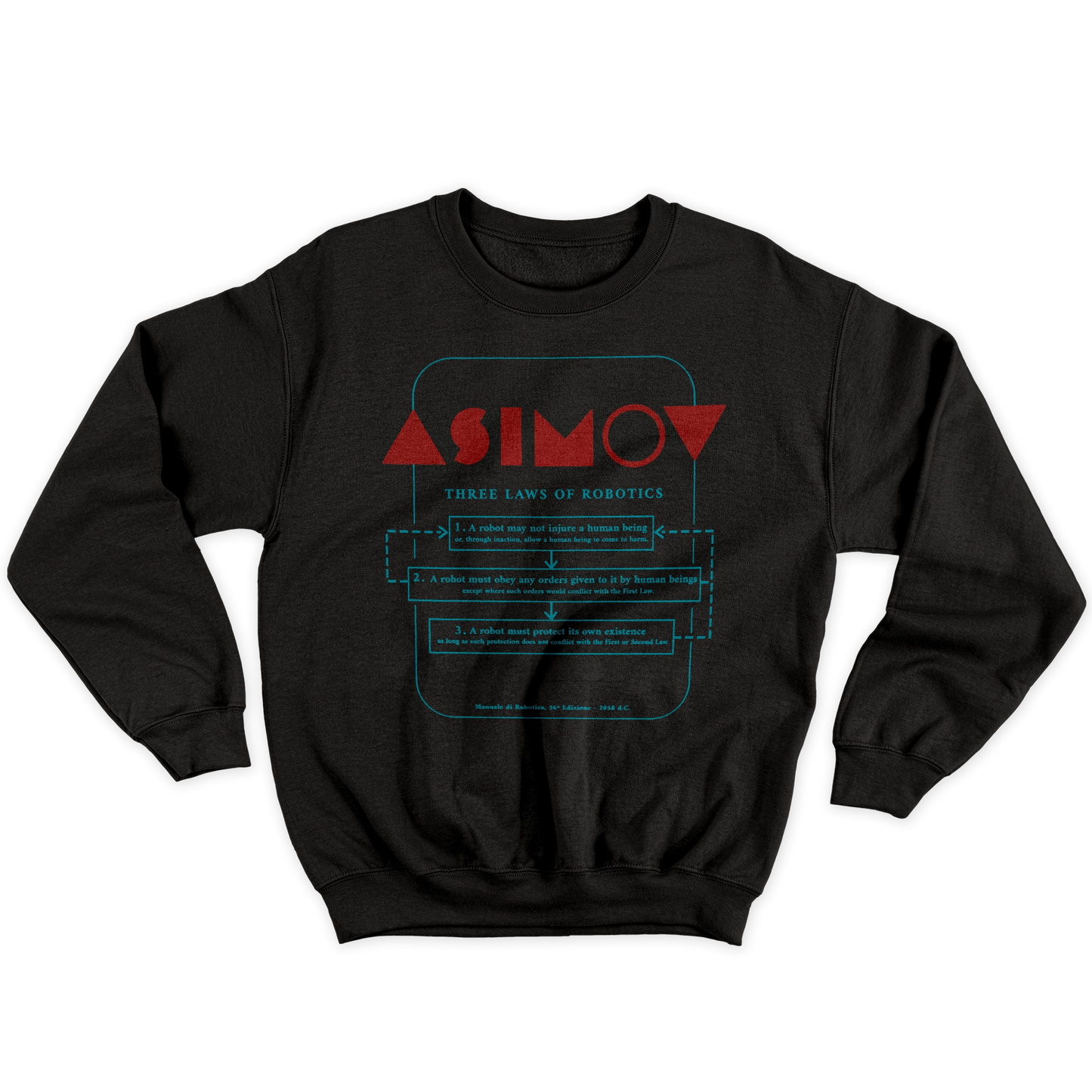 Kintu Felpa Girocollo Unisex Asimov - Leggi Robotica