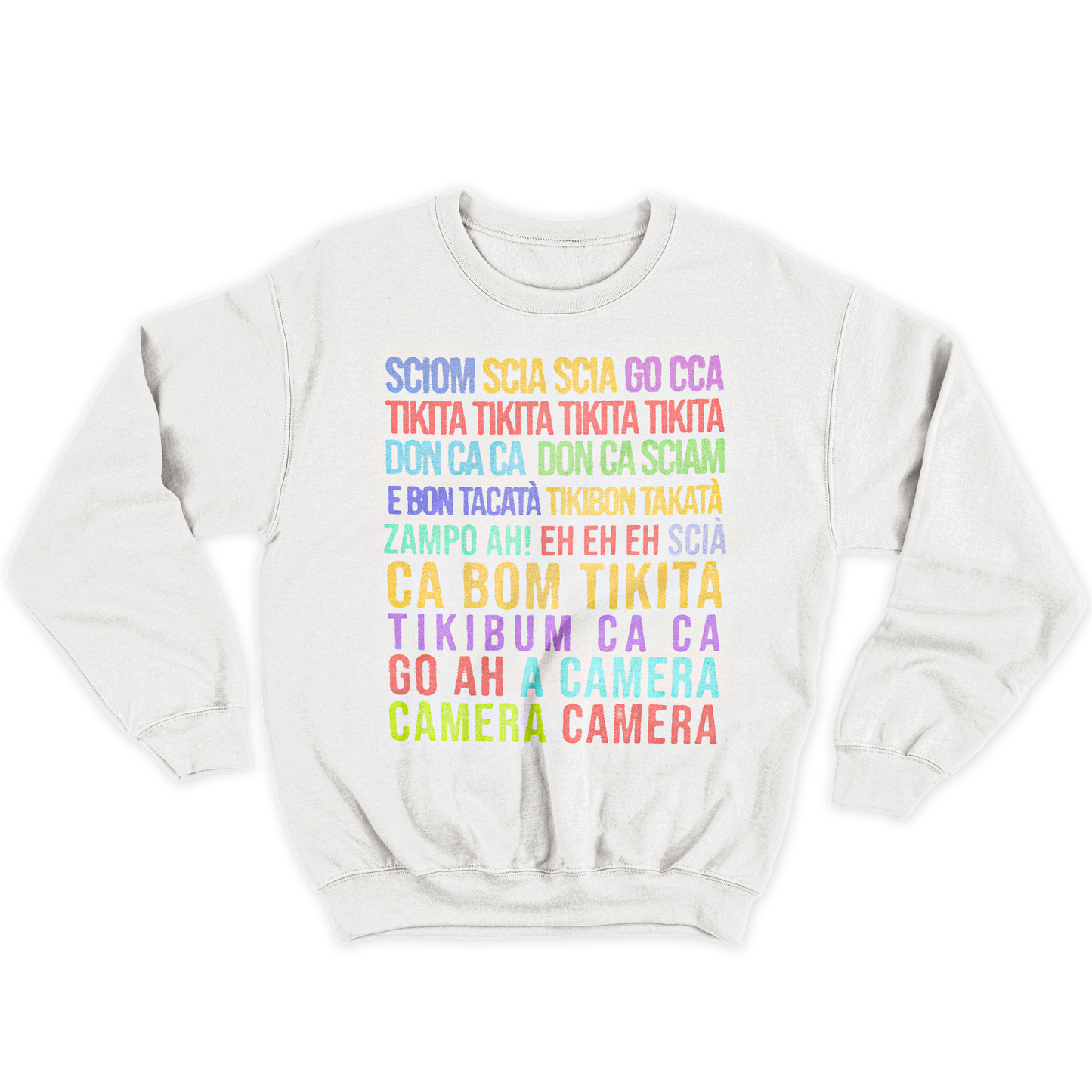 Kintu Felpa Girocollo Unisex Tikita tikita tikita tikita - Divertente - Meme