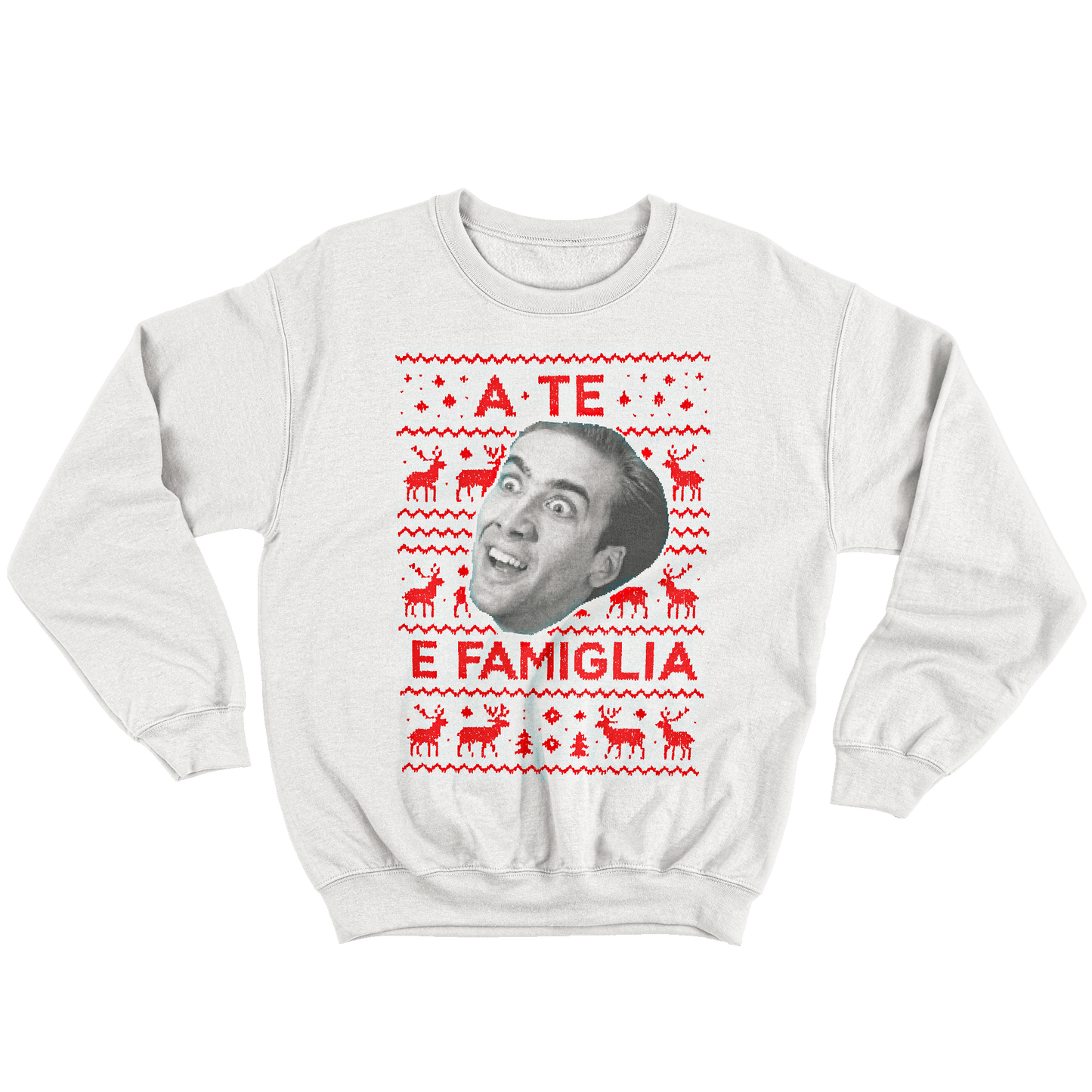 Kintu Felpa Girocollo Unisex A te e famiglia - Natale - Divertente