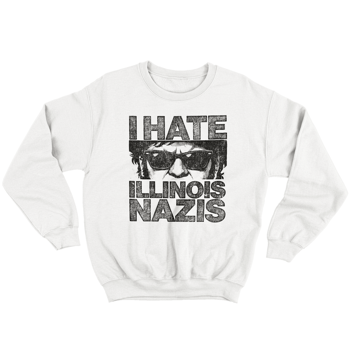 Kintu Felpa Girocollo Unisex I Hate Illinois Nazis - Jake Blues - Blues Brothers Quote