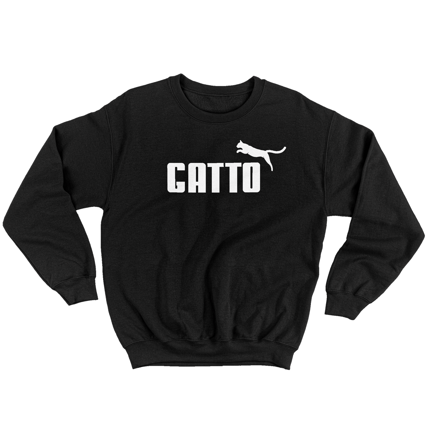 Kintu Felpa Girocollo Unisex Gatto Sport Kintu Divertente