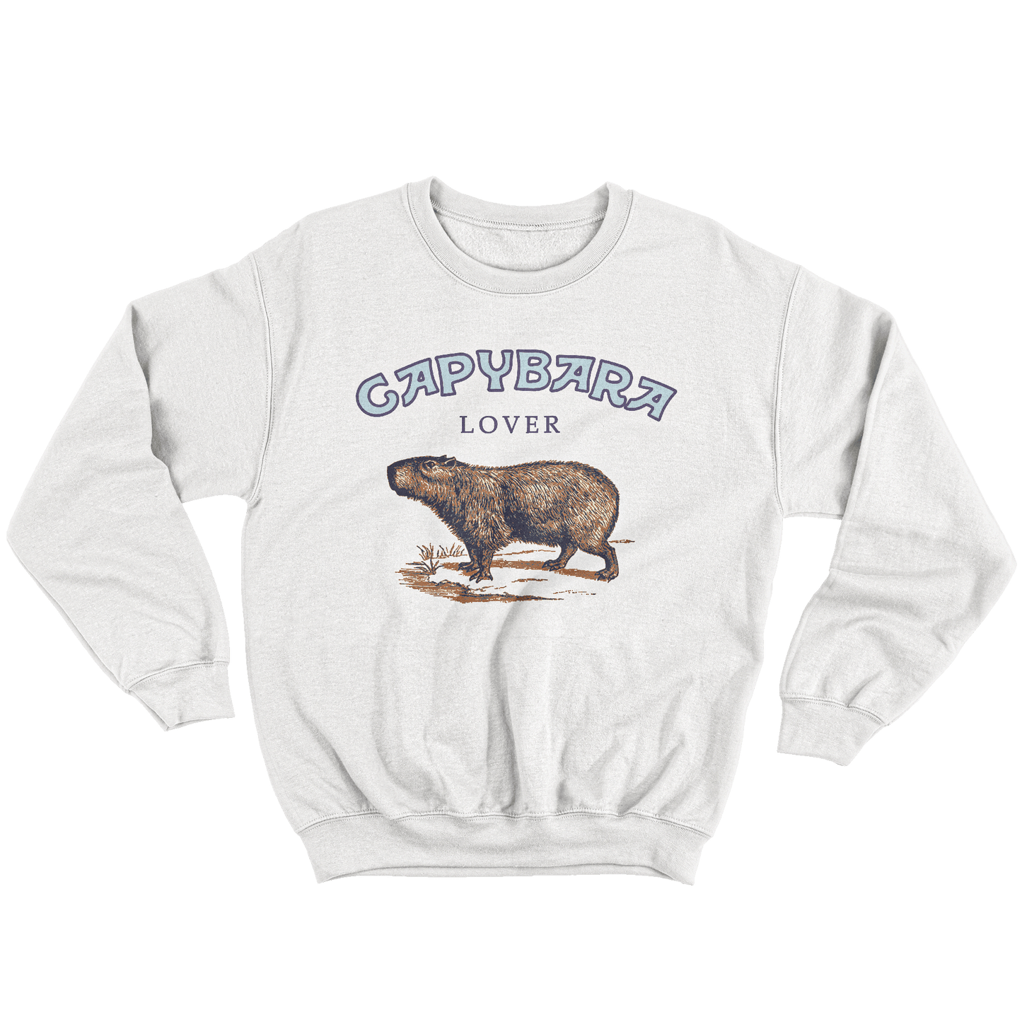 Kintu Felpa Girocollo Unisex Capybara Lover - Divertente