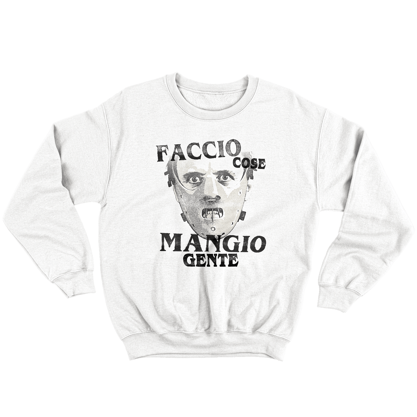 Kintu Felpa Girocollo Unisex Faccio Cose Mangio Gente - Hannibal