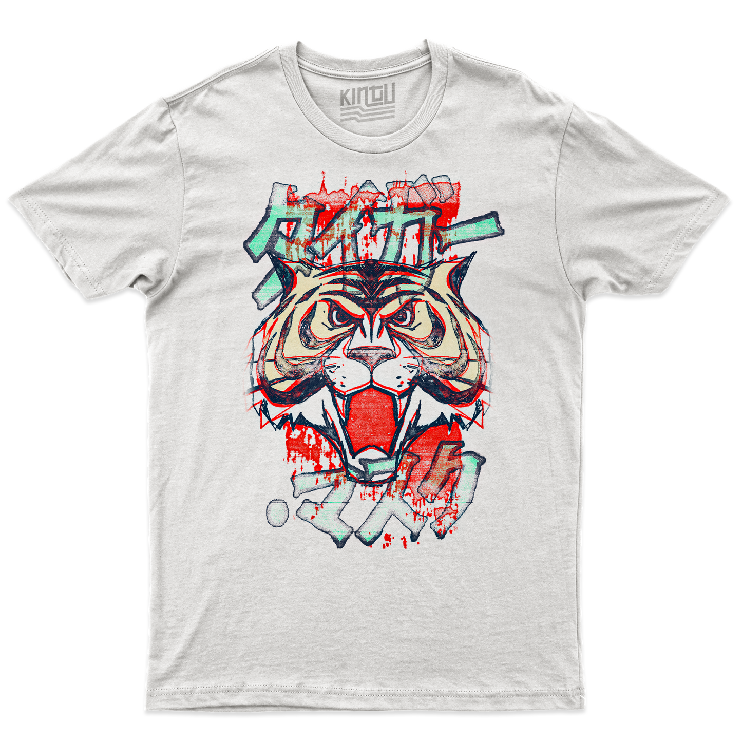 Kintu T-shirt Tigerman - Uomo Tigre Washed - Anime Manga