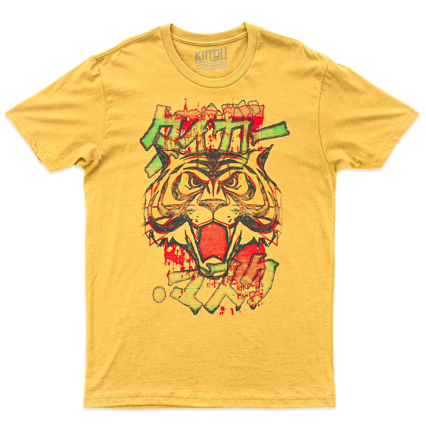 Kintu T-shirt Tigerman - Uomo Tigre Washed - Anime Manga