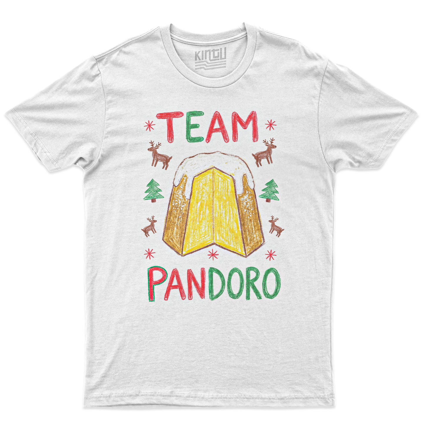 Kintu T-Shirt Team Pandoro - Divertente - Natale