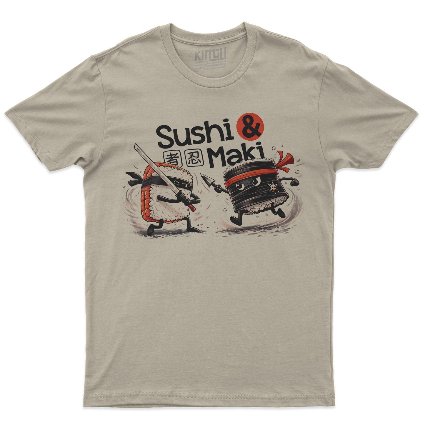 Kintu T-Shirt SUSHI & MAKI - Samurai ninja nigiri