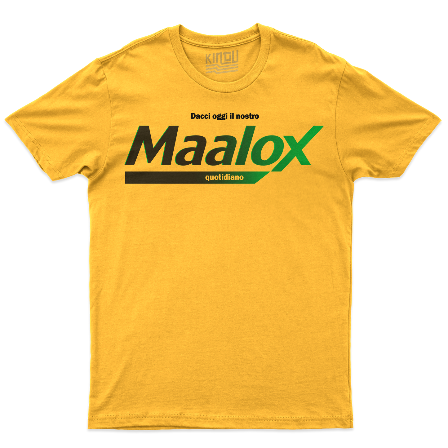 Kintu T-Shirt Gialla Dacci oggi il nostro Maalox quotidiano meme