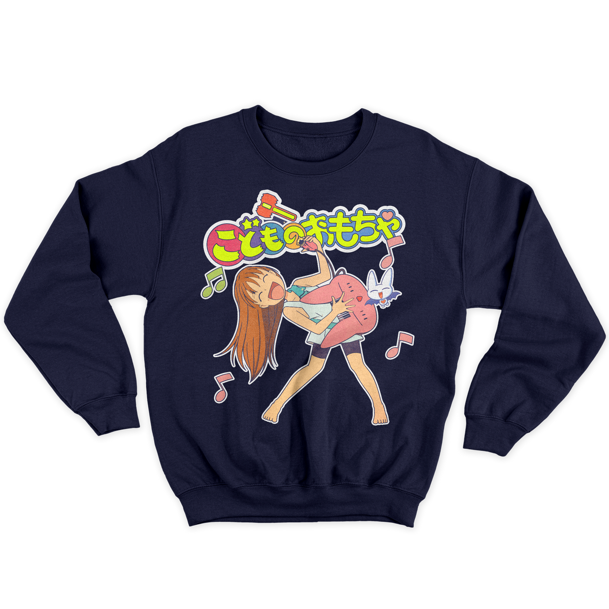 [kintu:11xfz9pXtKxjLllOBsuHM5yBLywZ4J6op:2b4d183f972f750b36ee7030973d21e4] Felpa girocollo Rossana Cartone anni 90 manga anime - Blu navy