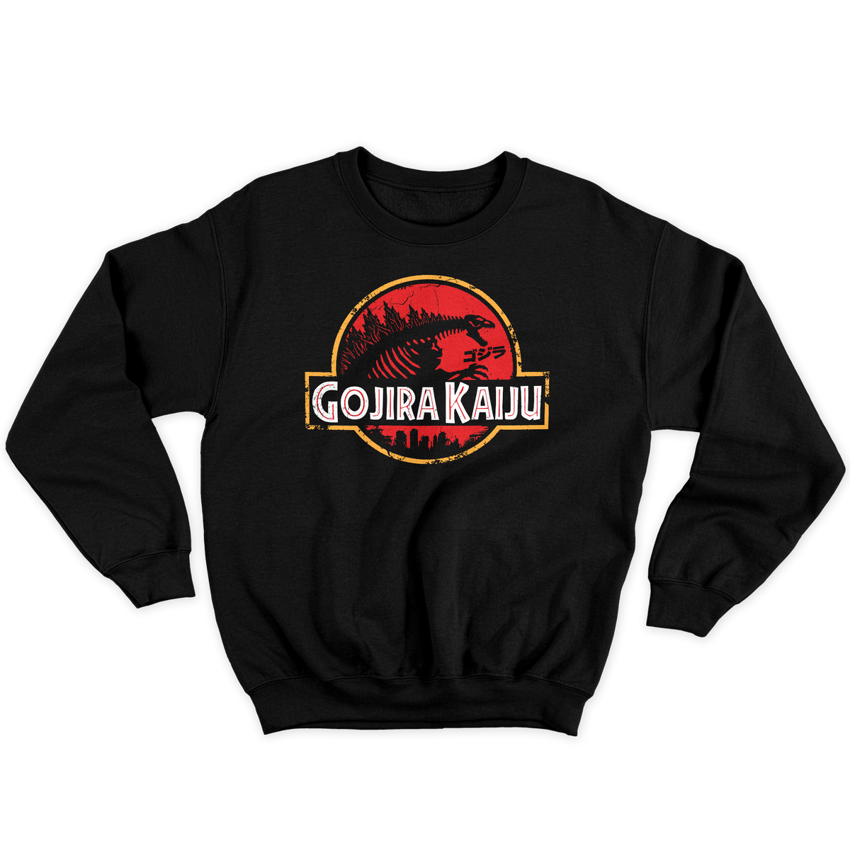 [kintu:15iTKqjUDCt-kXRtvx-usiT_xgol_y-qA:6689797abdc8fd0f37aac84b167e4a9b] Felpa girocollo GODZILLA Gojira Kaiju Japan Giappone - Nero