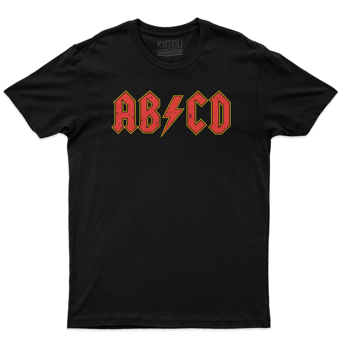 [kintu:1YT4w92RFn-dYGCVCn-Szl3FGZGi29KHf:ce634e0b2b90b998be4d5641b9841cbc] T-Shirt AB CD like ACDC musica idea regalo - Nero