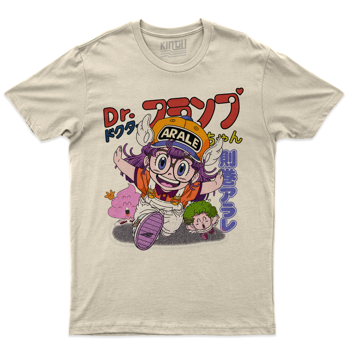 [kintu:195WlZ-njgr4osTP5CAhxqfgImXvGIER4:f6da8cb91dc5237a41ef845b6d01449a] T-shirt ARALE con grafica manga colorata e lettering giapponese, colore SAN