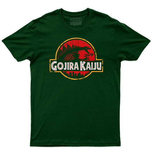 [kintu:10hzBV6tQP5xcgcXHlzpRlsVRoDYlDw6h:9f1a0fe5de00924e335da6ad25f620cb] T-Shirt GODZILLA Gojira Kaiju Japan Giappone - Verde bottiglia