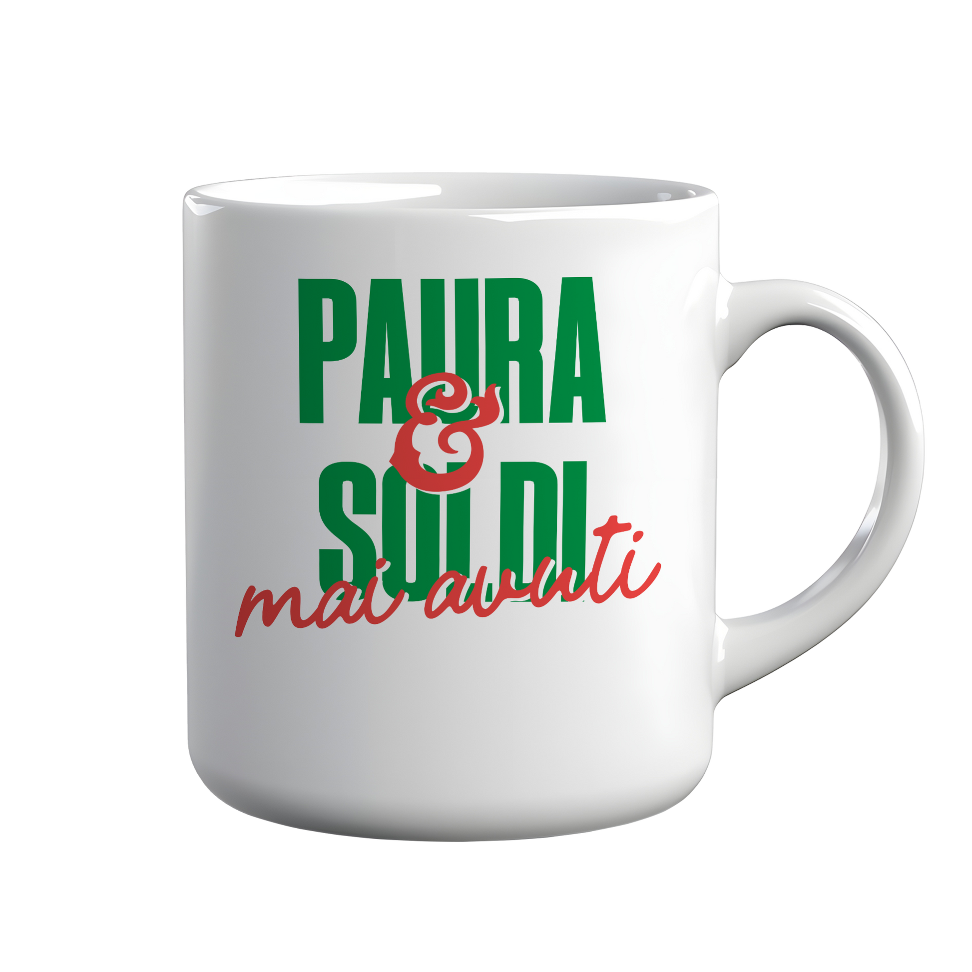 [kintu:12DCzOhaO7gUgGGrOjdZfFbDxrv-FPTTf:6aa02b98c5c873a64147c66653091891] Tazza bianca con scritta divertente Paura e soldi mai avuti