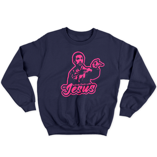 Kintu Felpa Girocollo Unisex NOBOADY F***S WITH JESUS - Big Lebowski