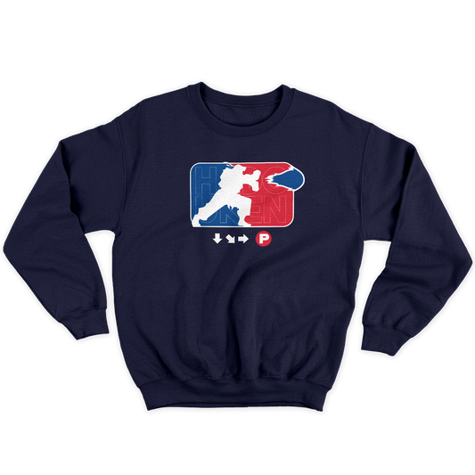 Kintu Felpa Girocollo Unisex Navy Hadouken Street Fighter