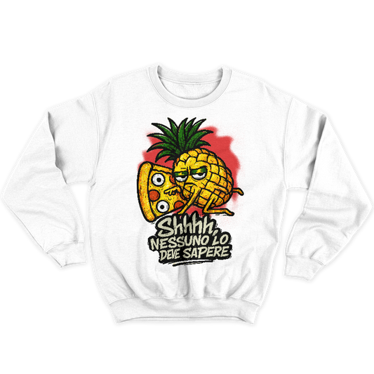 Kintu Felpa Girocollo Unisex PIZZA VIOLENCE PIXEL - ananas + pizza