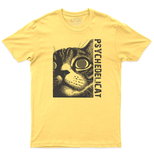 Kintu T-Shirt PSYCHEDELICAT - Gatto psichedelico - divertente